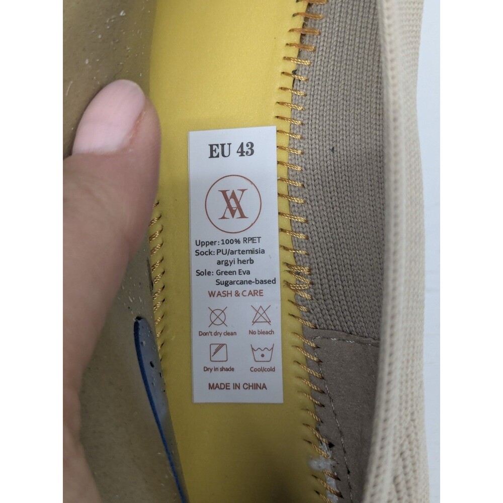 Vivaia Margot Walker Lightweight Square Toe V-Cut Flats-Golden Almond Sz 11 - Picture 9 of 10